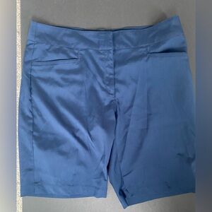 PGA Tour Women's 9.5" Golf Shorts Stretch Blue Moisture-Wicking, Straight Fit 8